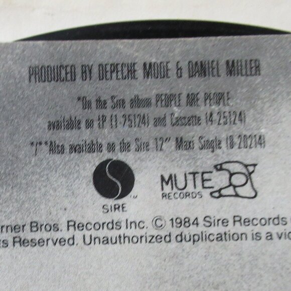 Vintage 1984 Depeche Mode "People Are People" 45 Record - Picture 5 of 5